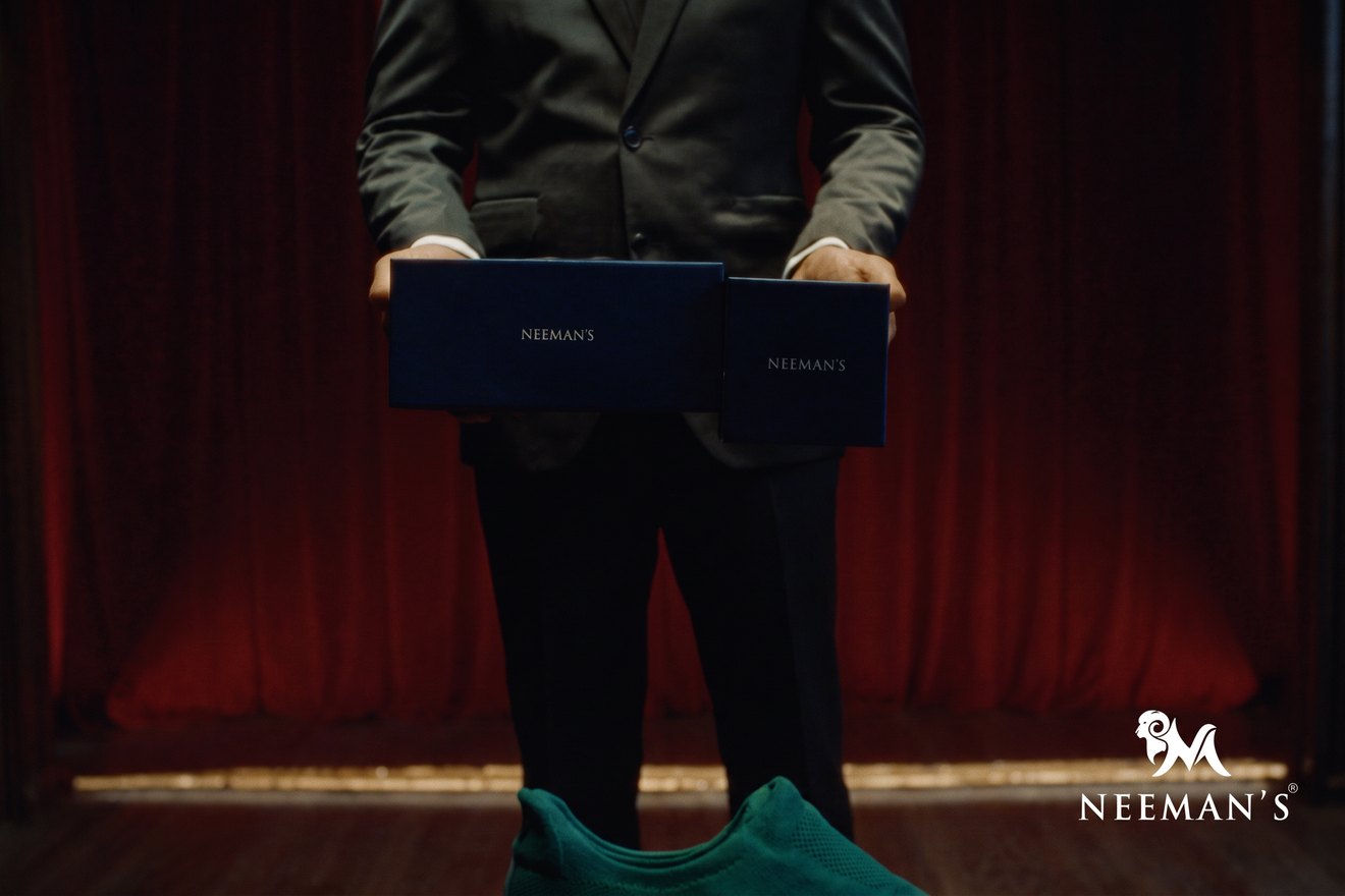 A still from a Neeman's ad film